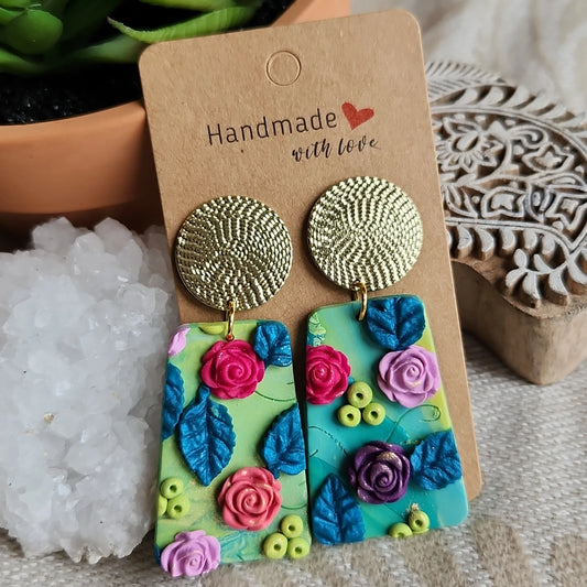 Handmade - Long Dangle - Earrings - Elise's Colours